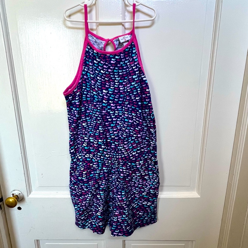 Vineyard Vines for Target blue whale print romper size XL 14/16